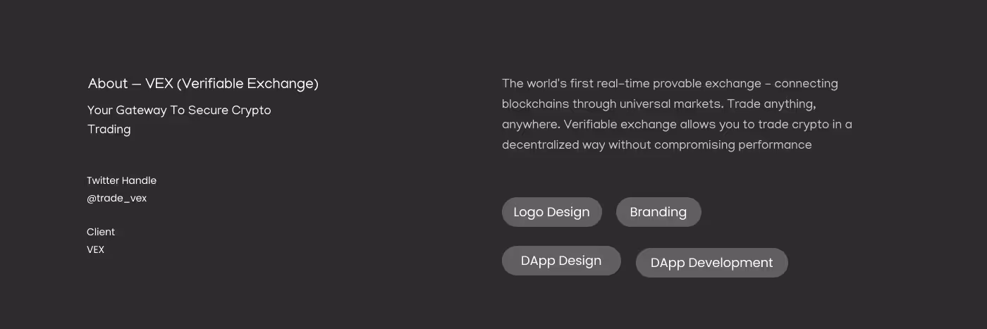 Vex Rebranding Project Image - 2