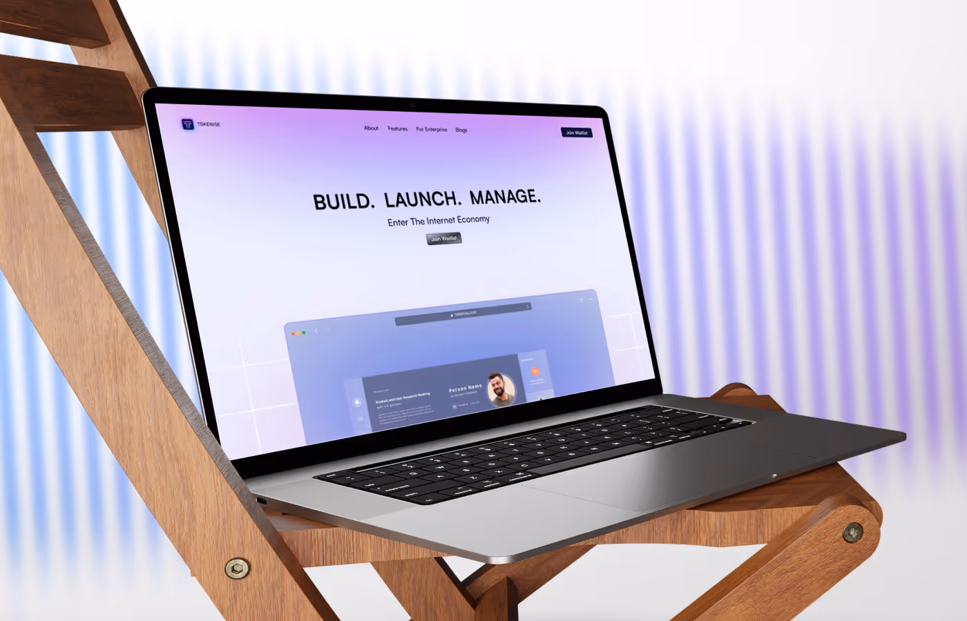 Tokenise Project Image - 1
Tokenise website redesign and icon set project: modern, pastel-themed interface with gradient backgrounds, soft 3D illustrations, and a purple and pink color palette. Features web and mobile layouts, custom iconography, branded visuals, and interactive elements, highlighting a user-friendly, innovative platform for digital asset management.